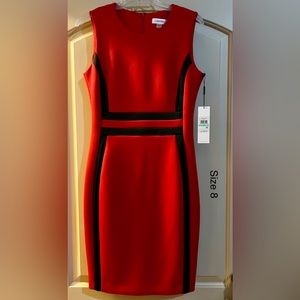 Red Calvin Klein dress